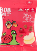 Снек фруктово-ягідний для дітей від 12міс Apple-strawberry Baby Bob Snail м/у 40г