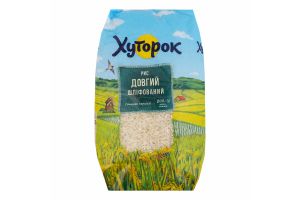 Рис довгий шліфований Хуторок 1ґ м/у 800г