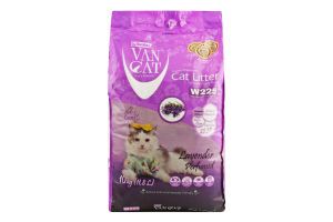 Наполнитель кошачий белый Lavender perfumed Super Premium VanCat 10кг