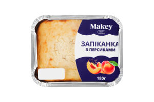 Запеканка творожная с персиками Makey лоток 180г