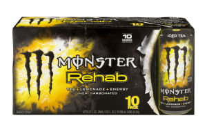 Monster Rehab Energy Drink Tea + Lemonade - 10 PK