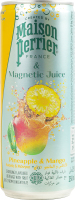 Напій безалкогольний сильногазований з додаванням натуральних соків Ананас і манго Maison Perrier з/б 0.25л