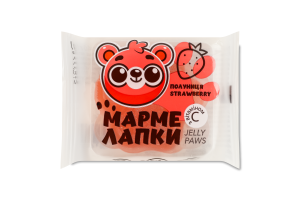 Мармелад желейний з вітаміном С зі смаком полуниці Мармелапки Jelly Paws м/у 40г