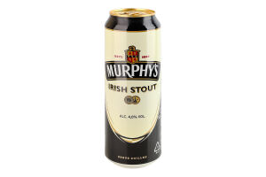 Пиво 500мл 4% темне пастеризоване Irish stout Murphy's з/б