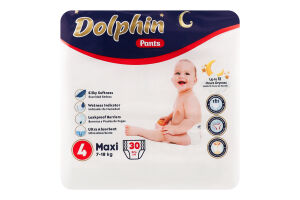 Підгузки-трусики максі 4 7-18кг 30шт Долфін