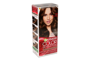 Крем-фарба для волосся стійка Color Sensation Блискучий світло-каштановий №5.0 Garnier 1шт