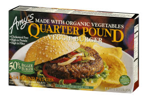 Amy's Quarter Pound Veggie Burger - 4 CT