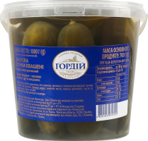 Огірки квашені непастеризовані Гордій відро 1кг