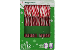 Ahold Candy Canes Peppermint Flavored - 12 CT