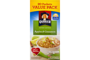 Quaker Instant Oatmeal Apples & Cinnamon - 20 CT