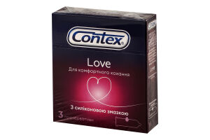 Презервативи латексні з силіконовою змазкою Love Contex 3шт