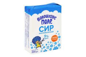 Сир кисломолочний 9% 200г еколін Волошкове поле