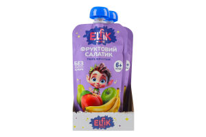 Пюре фруктове для дітей від 6міс гомогенізоване стерилізоване Фруктовий салатик Elfik Magic д/п 200г