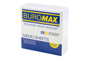 Блок паперу д/нотаток білого не склеєного 90*90*30мм Buromax