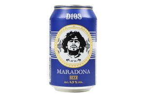 Пиво Maradona Lager світле з/б