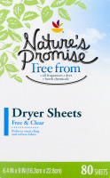 Nature's Promise Dryer Sheets Free & Clear - 80 CT