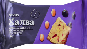 Халва соняшникова з родзинками та арахісом Novus м/у 210г