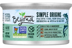 Purina Beyond Cat Food Pacific Cod, New England Herring & Spinach