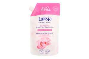 Мыло жидкое для рук со смягчающим эффектом Rose&Milk proteins Luksja 400мл