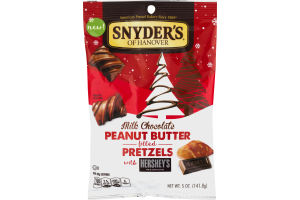 Snyder's of Hanover Milk Chocolate Peanut Butter Filled Pretzels with Hershey's Milk Chocolate