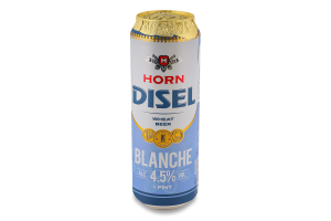 Пиво 568мл 4.5% світле нефільтроване пастеризоване ароматизоване Blanche Horn Disel з/б