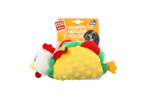 Іграшка д/собак Фуді Френдс Курячий Тако текстиль/плюш з пищалкою 26см ГіГві