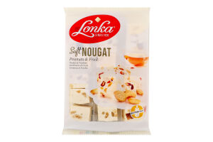 Конфеты Нуга с арахисом и кусочками фруктов Soft Nougat Lonka м/у 220гf