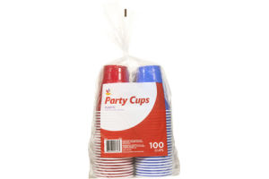 Ahold Party Cups Plastic Blue & Red - 16 OZ