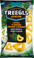 Сніданки сухі неглазуровані з добавками зі смаком сметани з зеленню Treegls м/у 150г