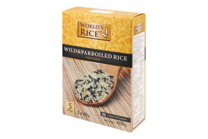 Суміш рису в пакетиках Дикий+Парбоілд World's Rice к/у 5х80г
