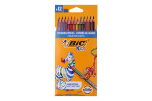 Олівці кольорові Evolution Stripes BIC 12шт