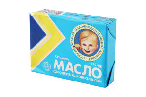 Масло сладкосливочное 73% Крестьянское Первомайський МКК м/у 180г