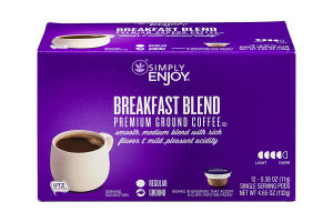 Simply Enjoy Premium Ground Coffee Pods Breakfast Blend - 12 CT
