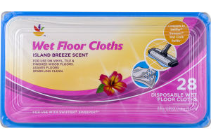 Ahold Wet Floor Cloths Island Breeze Scent - 28 CT