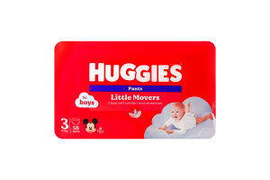Трусики-подгузники для мальчиков 6-11кг 3 Little Movers Pants Huggies 58шт