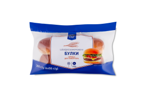 Булки для гамбургера швидкозаморожені Бріош METRO Chef м/у 6х50г