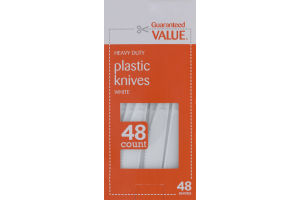 Guaranteed Value Plastic Knives White - 48 CT