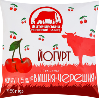 Йогурт 1.5% Вишня-черешня Житомирський молочний завод м/у 350г