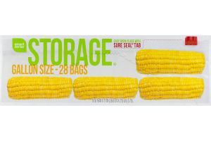 Smart Sense Storage Bags Gallon Size - 28 CT