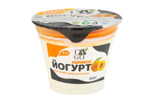 Йогурт 3.2% термостатный Абрикос Lago ст 250г