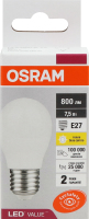 Лампа світлодіодна 7,5W 230V E27 3000К LVCLP75 Осрам