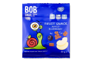 Снек фруктово-ягідний Яблуко-чорниця від 12місяців 20г Bob Snail