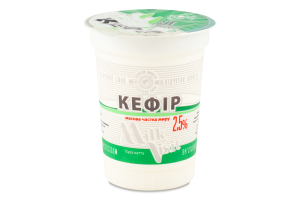 Кефір 2,5% 200г стакан Milk Visit