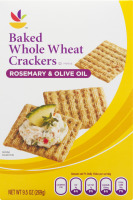 Ahold Baked Whole Wheat Crackers Rosemary & Olive Oil