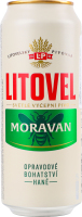 Пиво 0.5л 4.6% світле фільтроване пастеризоване Moravan Litovel з/б