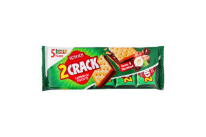 Печиво затяжне з начинкою какао-горіх 2 Crack Roshen м/у 190г