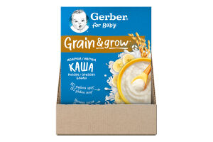Каша молочная сухая для детей от 6мес быстрорастворимая рисовая с бананами Grain&Grow Gerber к/у 200г