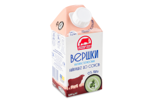 Вершки 15% ультрапастеризовані Житомирський молочний завод т/п 500г