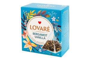 Чай черный цейлонский листовой байховый с ароматом ванили и бергамота Бергамот ваниль Lovare к/у 15х2г