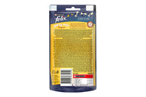 Ласощі для дорослих котів зі смаком курки, печінки та індички Original Party mix Felix д/п 60г